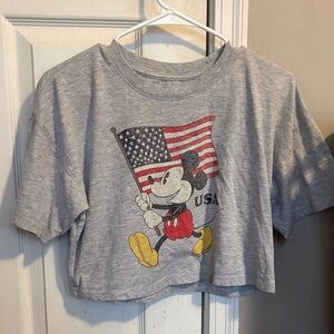 Gray Mickey Mouse Kids T-Shirt